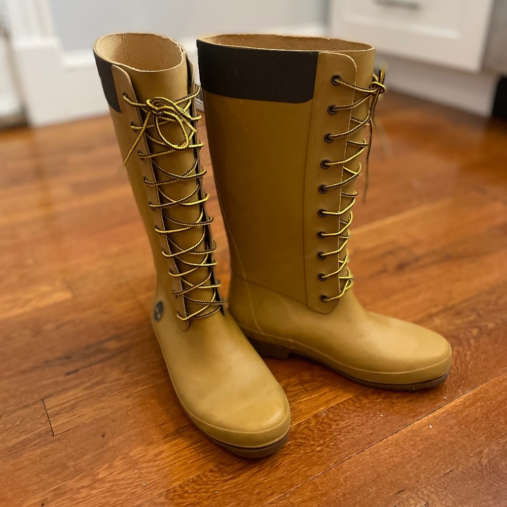 Timberland, Size 8, Women’s, Tan, Calf-height, Rubber Rain Boots